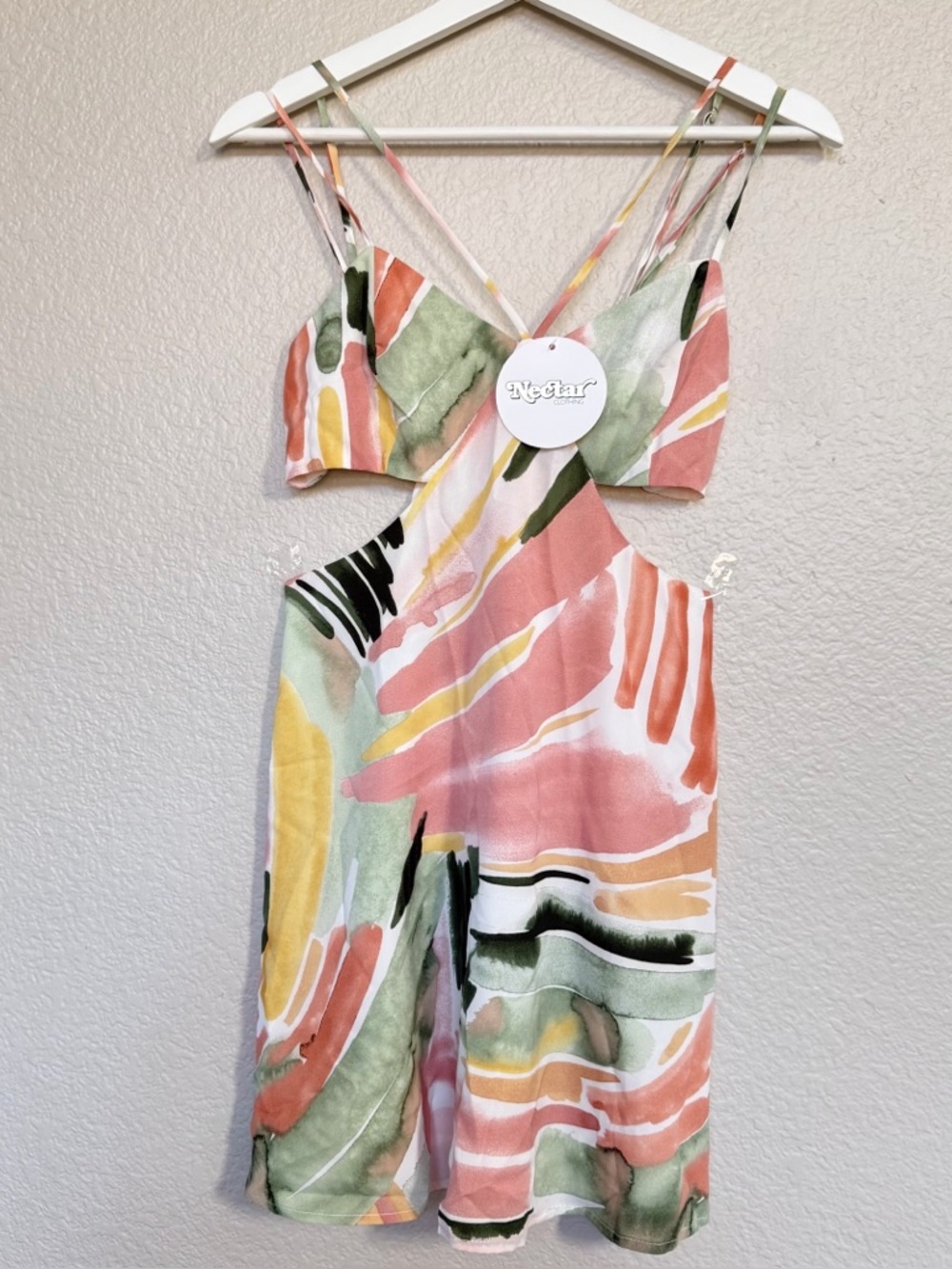Nectar Clothing multicoloured cut-out dress with adjustable straps